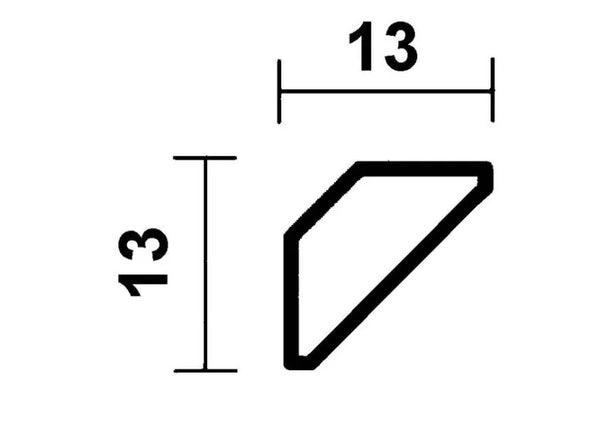 13 X 13 mm - smreka / jelka - Kotne letve Profilirane
