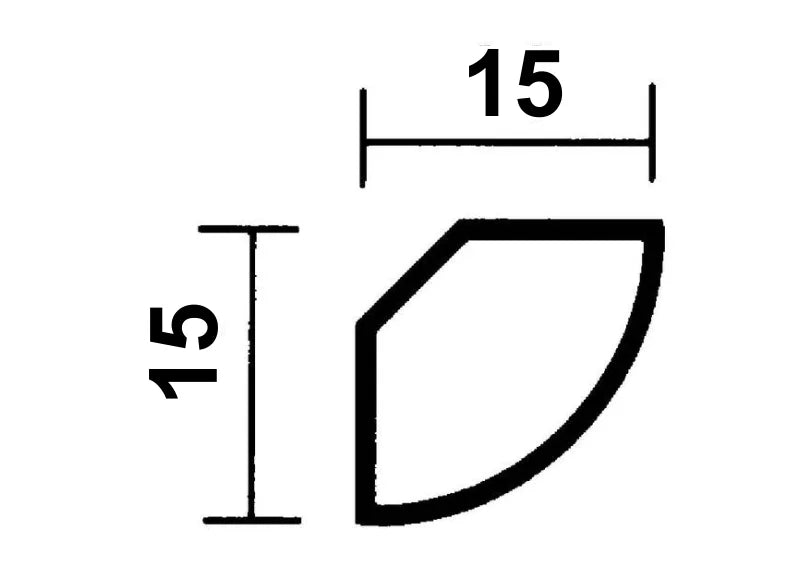 15 X 15 mm - smreka / jelka - Kotne letve Profilirane