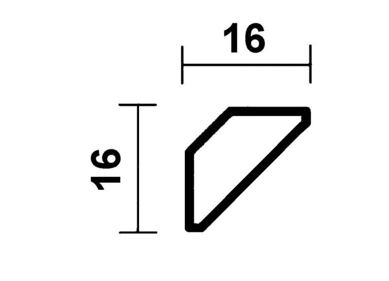 16 X 16 mm - smreka / jelka - Kotne letve Profilirane