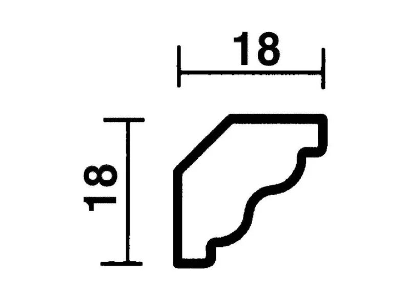 18 X 18 mm - smreka / jelka - Kotne letve Profilirane