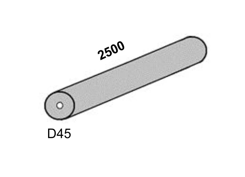 2500 mm - Bukev parjena - Ročaj Ravni
