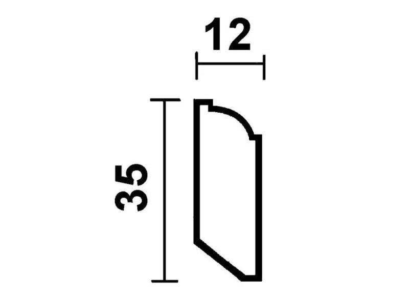 35 X 12 mm - smreka / jelka - Kotne letve Profilirane