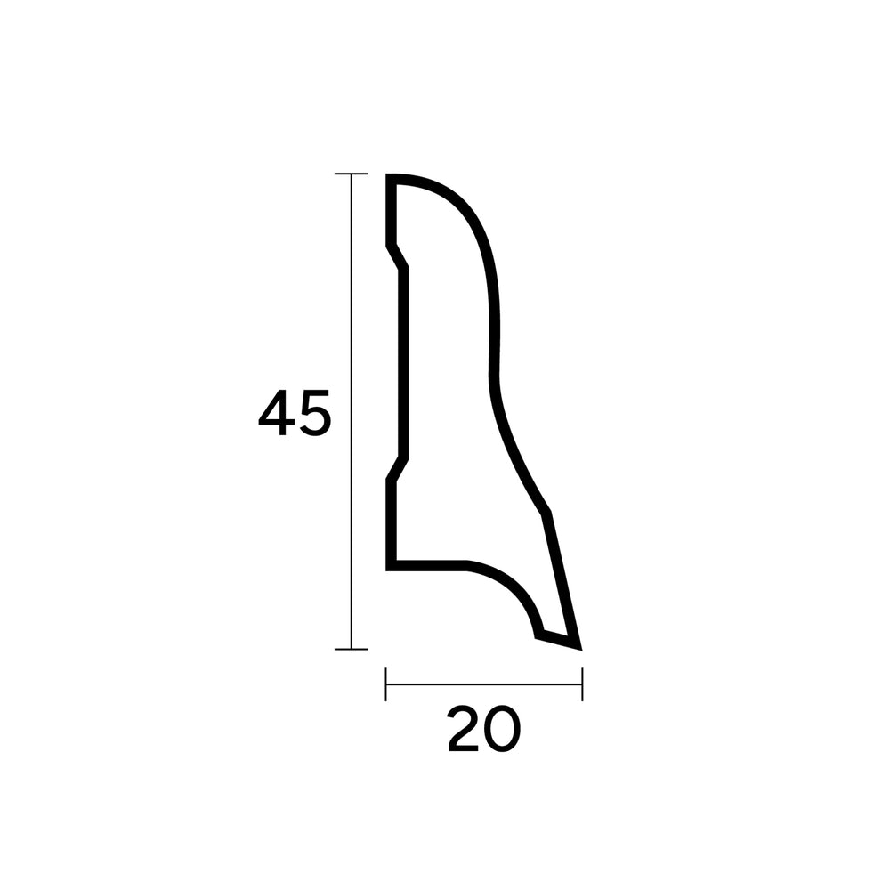 45 x 20 mm
