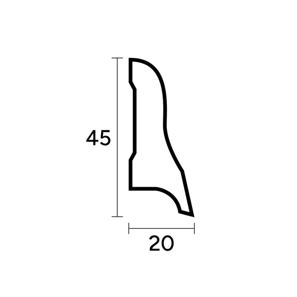 45 x 20 mm