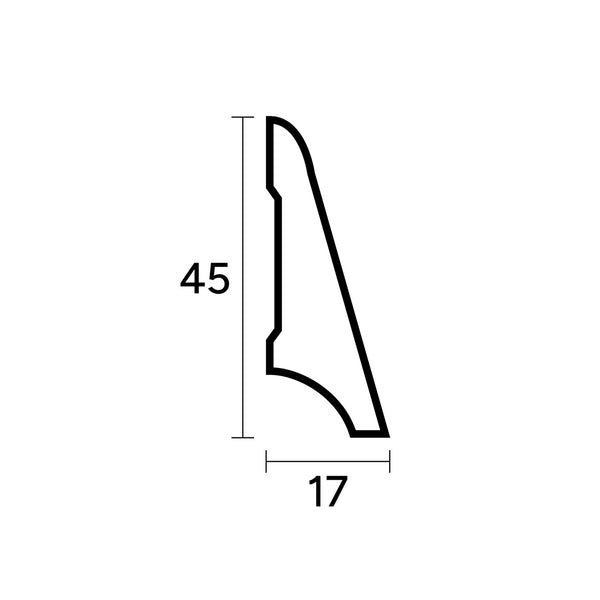 45 x 17 mm