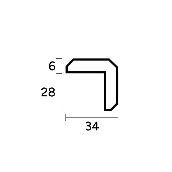 34 X 34 mm